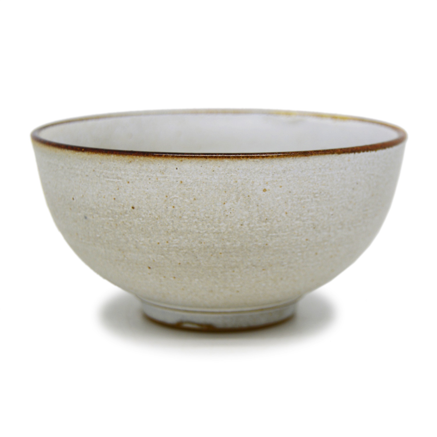 Rice bowl D11 - 0015 Brown Rim Stoneware