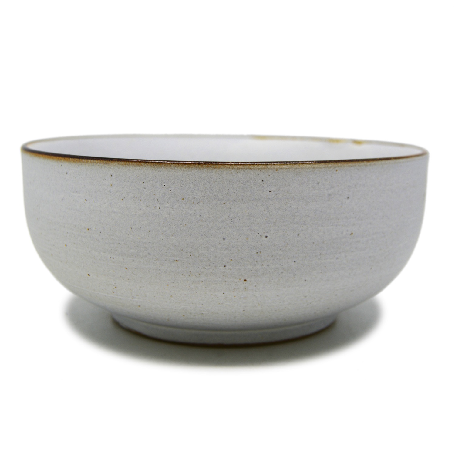 Europe Round Bowl S2 - 0015 Brown Rim Stoneware